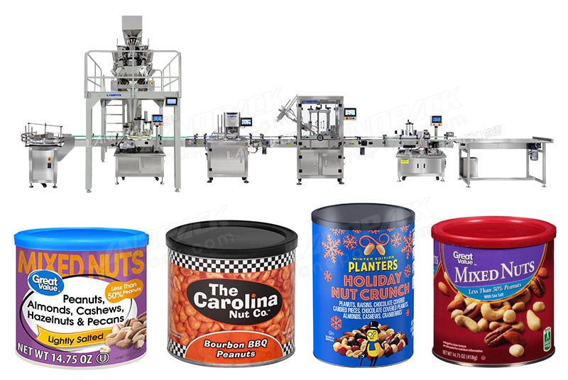 Automatic Weighing Nuts Granule Can Filling Machines