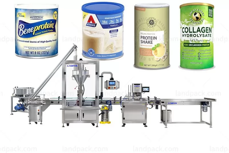 Automatic Premium Protein Powder Filling Machine For Cans Bottles And Tins