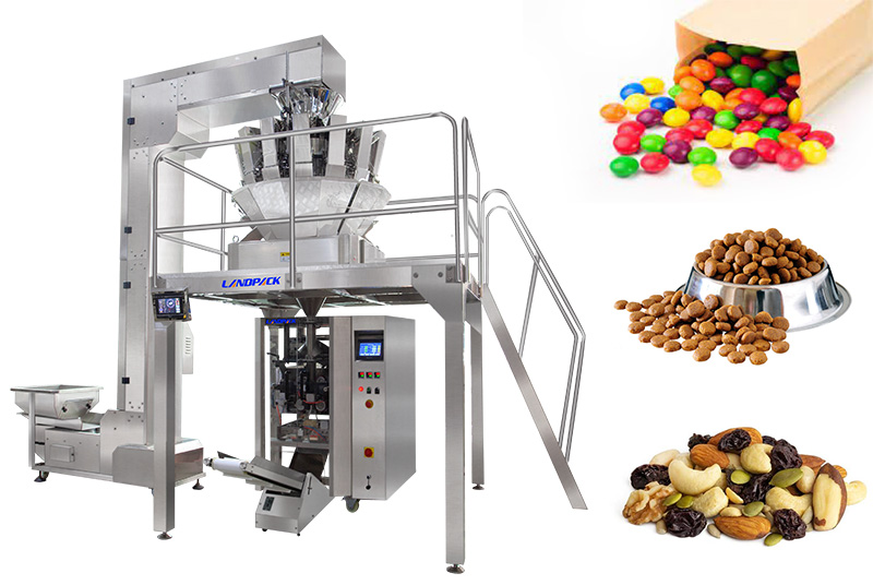 Multihead Weigher Vertical Form Fill Seal Machine With Z Type Conveyor