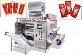 High Speed 10 Lane Liquid 3/ 4 Sealing Sachet Packaging Machine