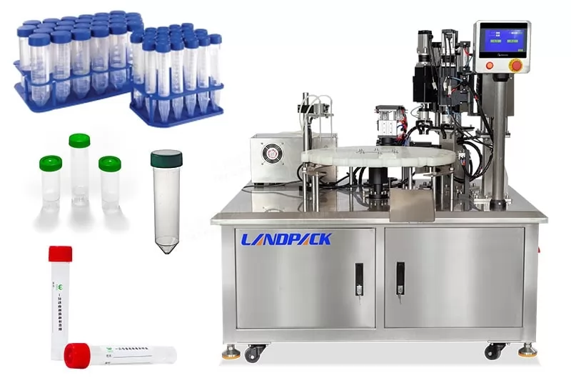 High-Precision Reagent Tube Filling Capping Machine With 2 Head Peristaltic Pump