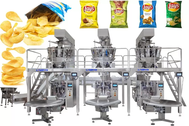 Automatic Potato Chips/ Popcorn Vertical Weighing And Packing Line