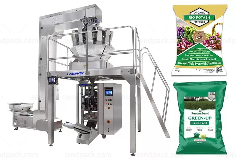 Automatic Fertilizer Pouch Weighing Packing Machine With Multihead Weigher