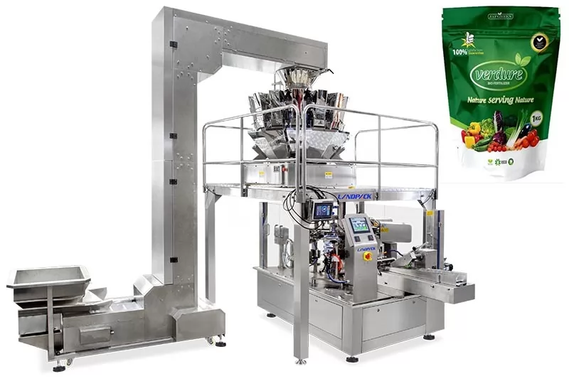 Automatic Fertilizer Premade Pouch Packing Machine With Multihead Weigher