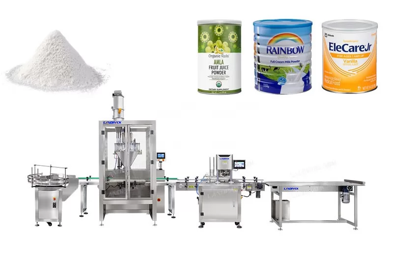 High Speed Can Dry Powder Filling Machine Lines
