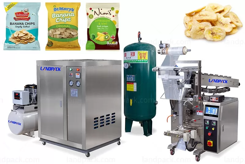 Dry Fruit Packing Machine With Chain-Type Batchers And Nitrogen Generator
