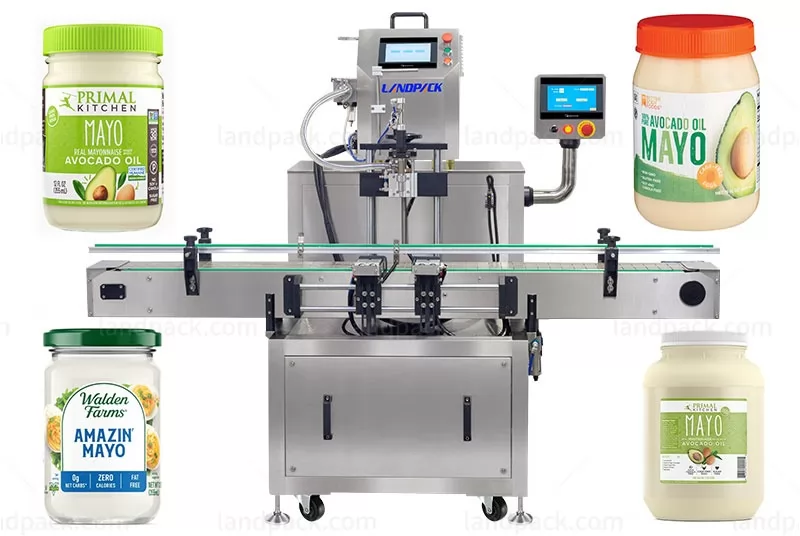 High Precision Gear Pump Bottle Filling Machine For Mayonnaise