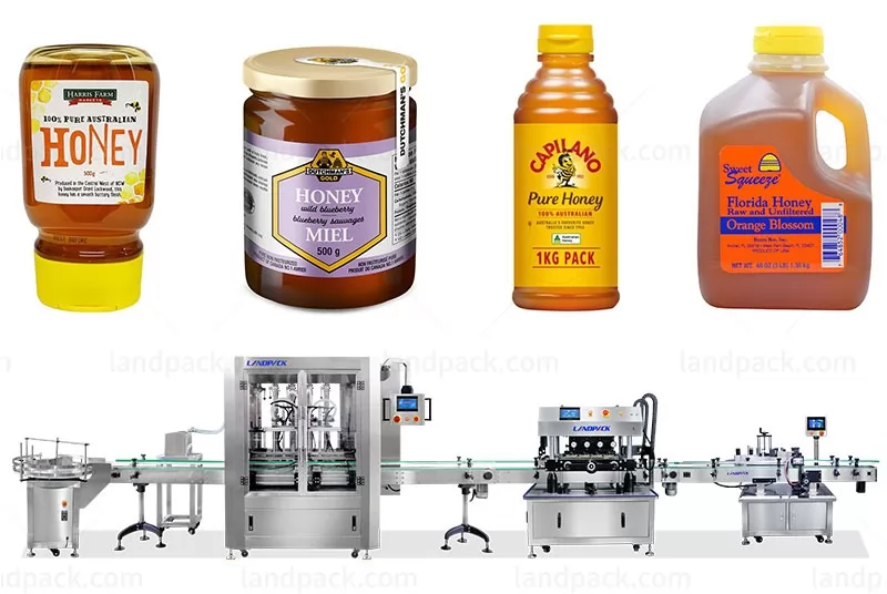 4 Heads Piston Pump Bottle Honey Filling And Capping Machine Project