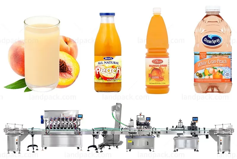 Auto Juice Bottle/Jar Filling Capping And Labeling Machine