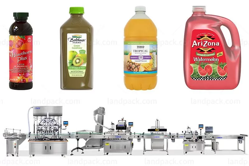 Fully Automatic Juice 6 Heads Pump Jar Filling Line