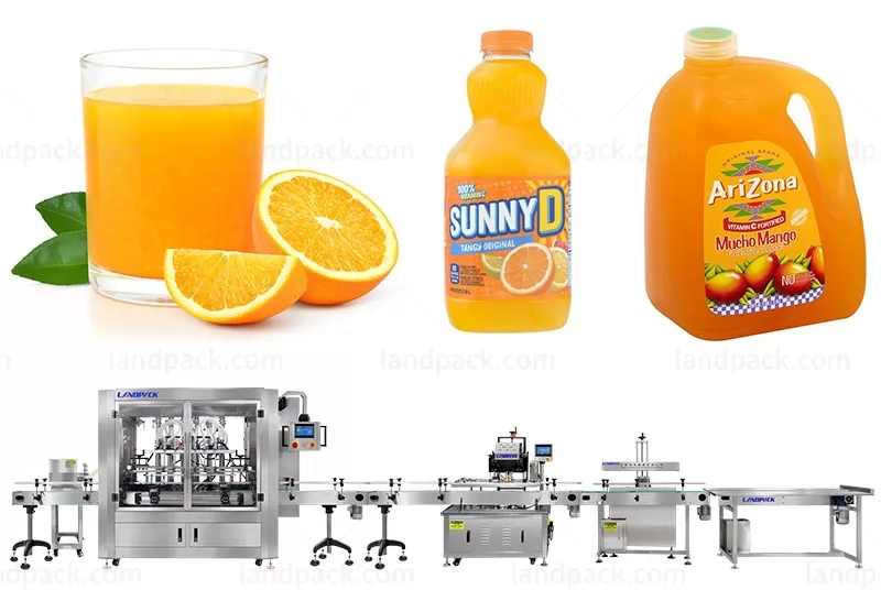 Automatic Juice Bottle Filling Capping Labeling Machine
