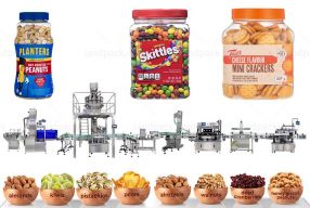 Automatic Nuts Beans Cashew Bottles Cans Weighing Filling Machine With Vu Sterilization, Metal Detector, Etc.