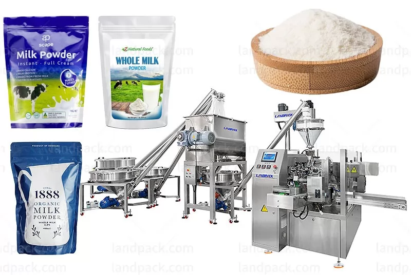 Fully Automatic Milk Powder Rotary Filling Doypack Machine Line