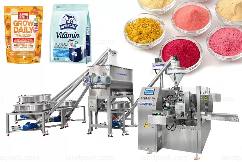 Automatic Three In One Powder Premade Pouch Fill And Seal Packing Machine