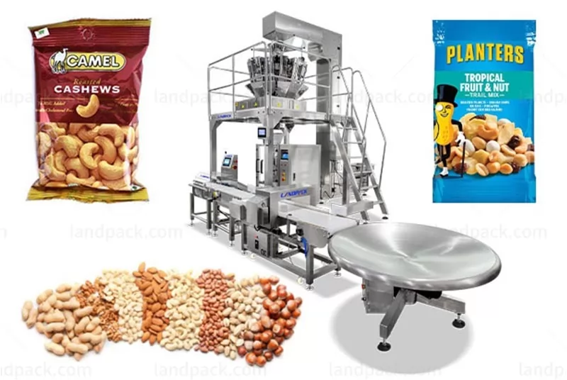 Automatic Nut Cashew Weighing And Packing Machine With Metal Detector