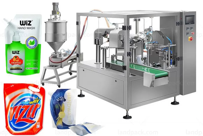 Automatic Rotary Liquid Spout Pouch Premade Pouch Filling Machine