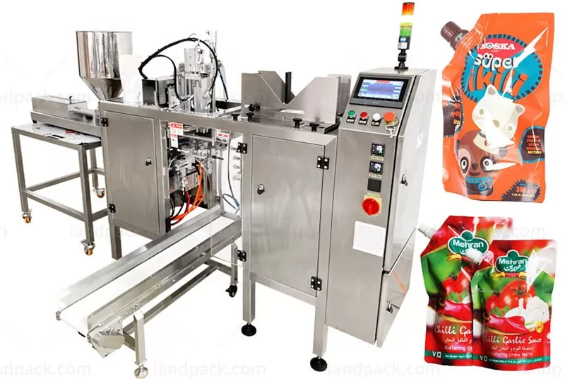 Low Cost Automatic Liquid Spout Pouch Filling And Sealing Machine