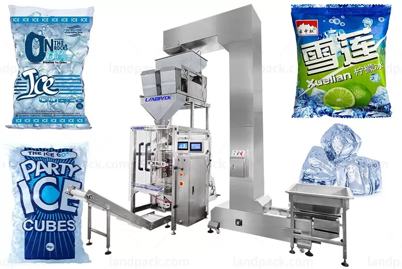 Automatic Granule Ice Cube Pouch Weighing And Packing Machine