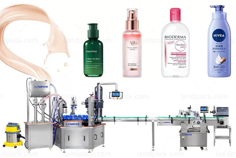 Automatic Liquid Cream Bottle Filling And Capping Labeling Machine