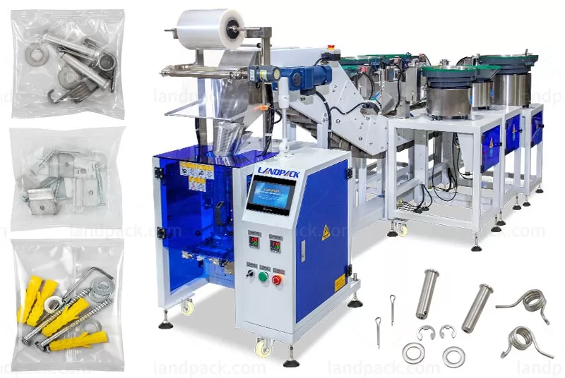 Automatic Fastener Packaging Machine With 6 Vibration Counting Machine