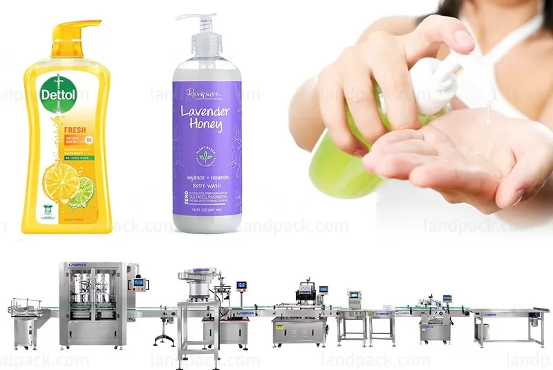 Fully Automatic Shampoo Filling Capping Labeling Machine Line