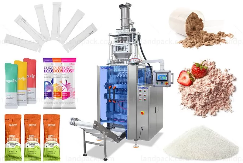 4 Lanes Tea Powder Medical Powder Stick Sachet Packing Machine