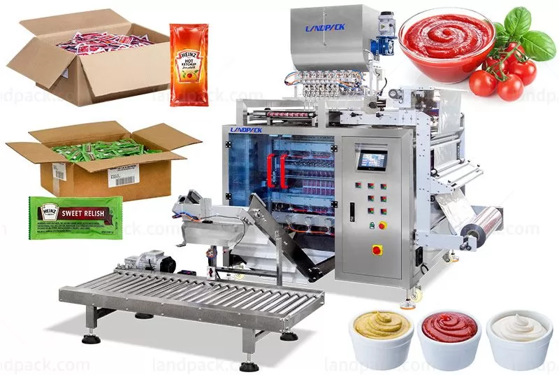 Multi Lane Tomato Sauce Ketchup Four Side Sealing Packing Machine