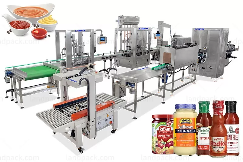 Automatic Low Liquidity Liquid Filling Capping Labeling Machine With Shrink Wrapper