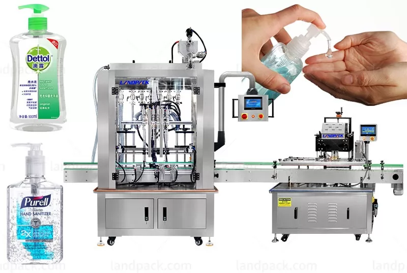 High Accuracy Linear Plastic Bottle 100ml-1L Liquid Filling Capping Machine Line