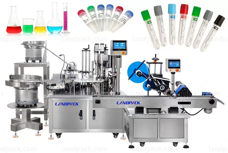 High Precision Rotary Pharmaceutical Test Tube Small Reagent Liquid Filling Capping Machine