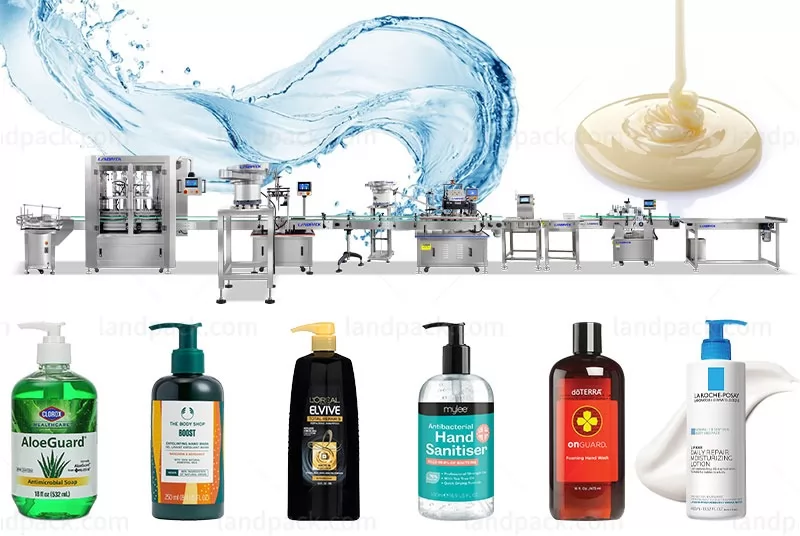 Automatic 4 Heads Body Wash Liquid Filling and Capping Machine Line