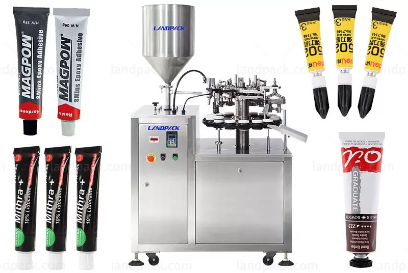 Semi Automatic Ultrasonic Aluminum Tube Filling Sealing Machine For Cosmetic Cream