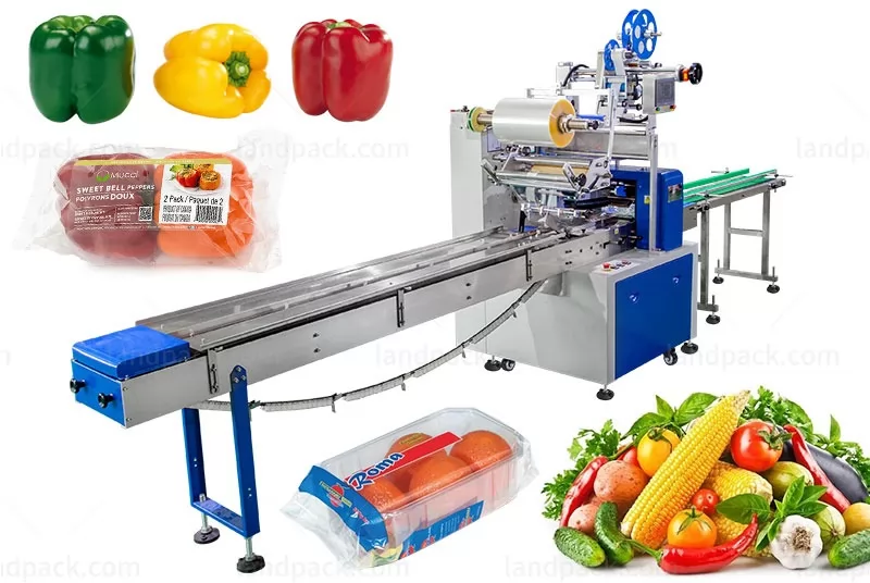 Horizontal Fresh Vegetables Bell Pepper HFFS Flow Packaging Machine