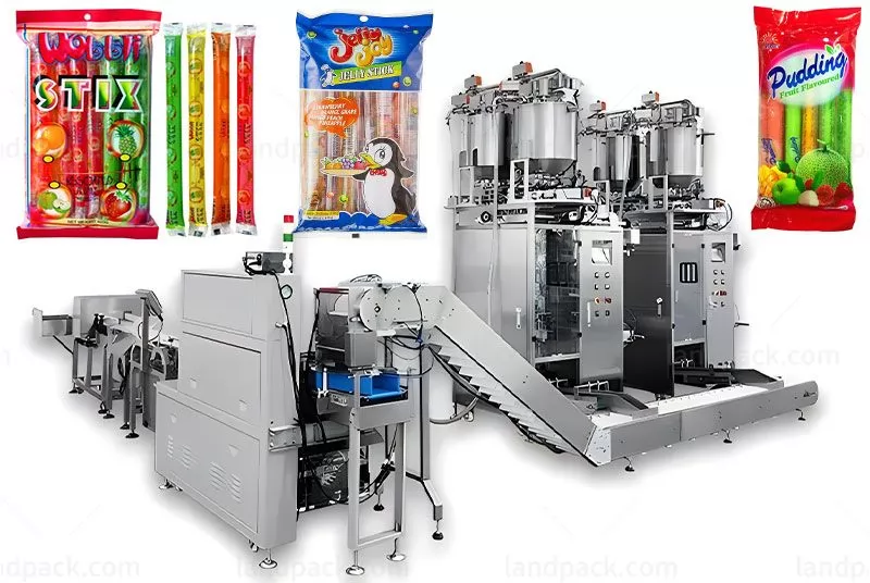 Automatic Various Flavors Jelly Ice Lollies Stick Packing Machine Stick Bagging Line