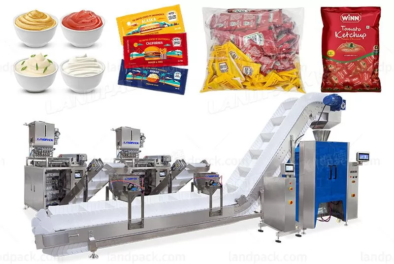 Automatic Multilane Liquid Sachet Counting Into Bag Packaging Line