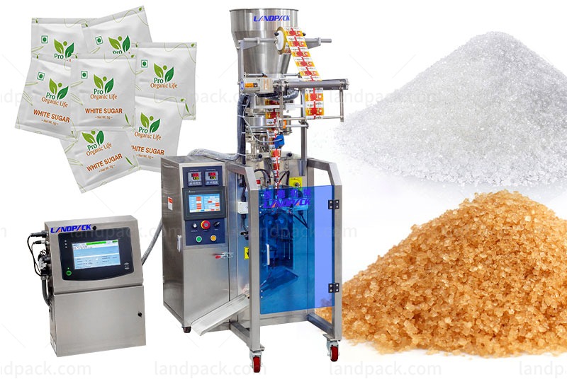 Low Cost Semi Automatic Sugar Small Sachets Vertical Packing Machine With Date Printer