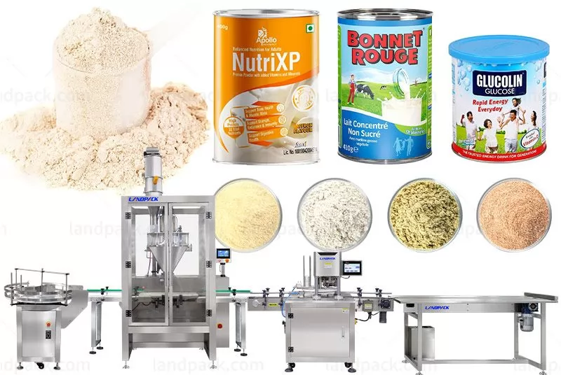 Automatic Premium Milk Powder Cans Filling Seaming Machine