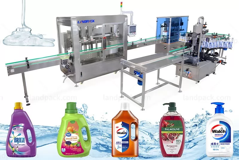 Automatic 5L Detergent Liquid Tracking Bottling Filling Capping Labeling Line