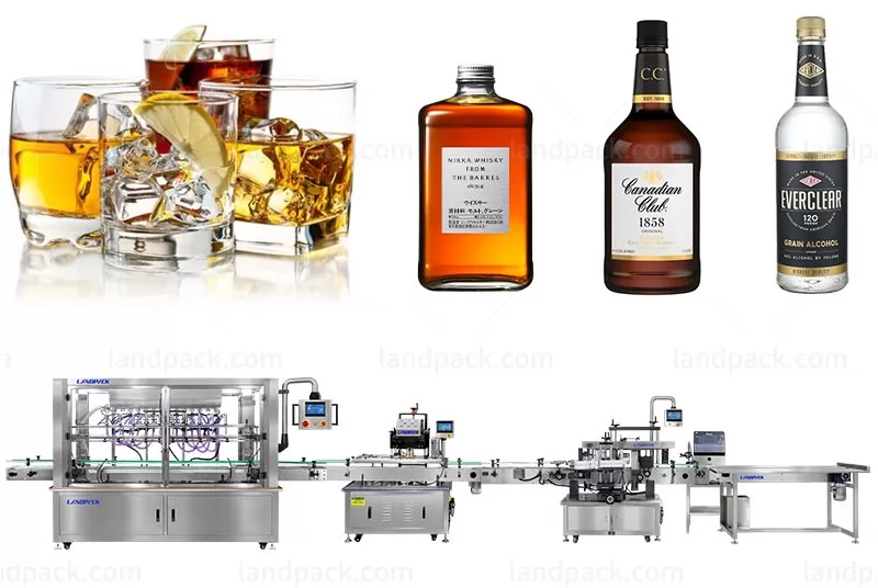High Efficiency Cocktail Alcohol Filling Capping Line With Inkjet Printer