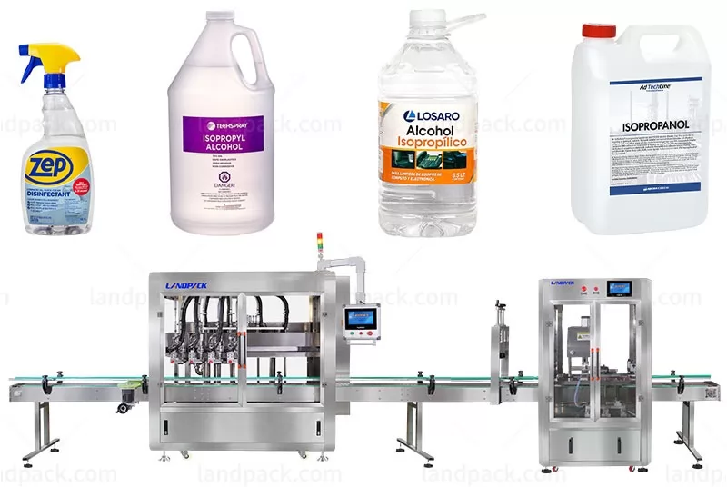 Automatic Alcohol Liquor Bottle 4 Head Tracking Filling Capping Machine