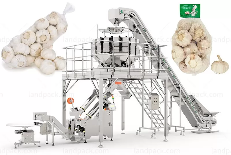 Fully Automatic High-Speed Garlic Weighing Packing Net Bag Machine
