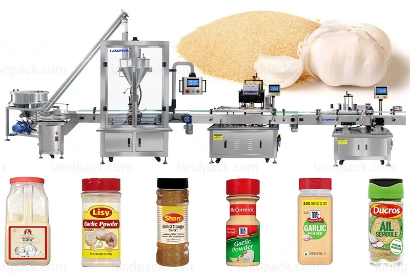 Fully Automatic Garlic Powder Filling  Machine Line For Bottles