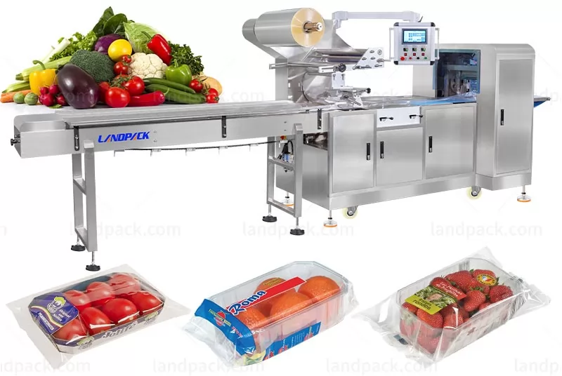High Speed Reciprocating Flow Wrapping Machine For Vegetable Fruit Bread And Dailies