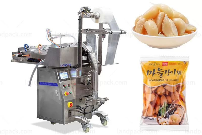 Semi Automatic Garlic Ginger Granular Liquid Mixing Vertical Packing Machine