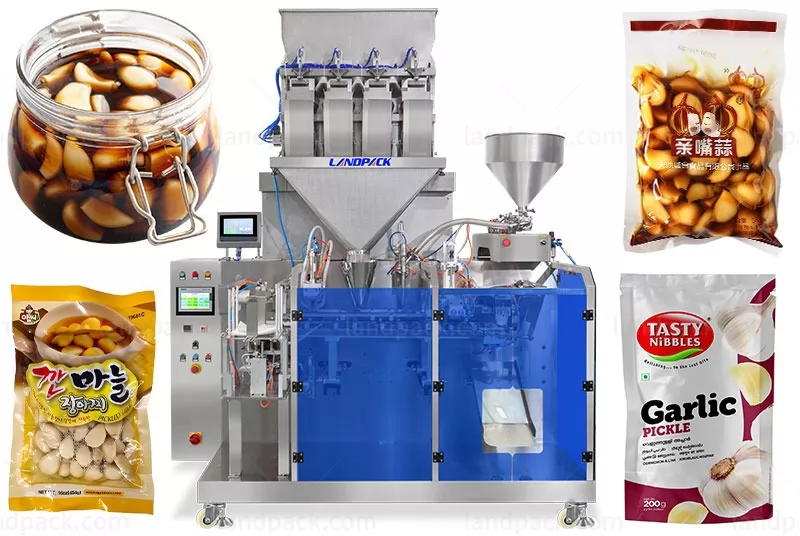 Horizontal Pickled Garlic Pouch Filling Sealing Machine With Linear Weigher