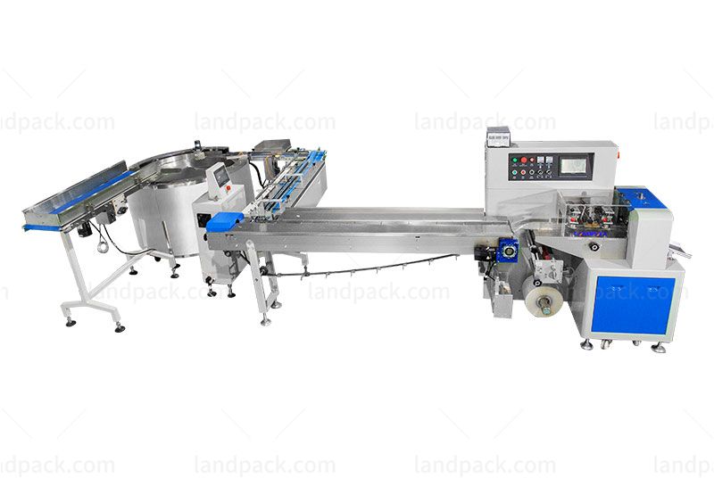 Automatic Biscuit Cookies Flow Wrapping Packing Line