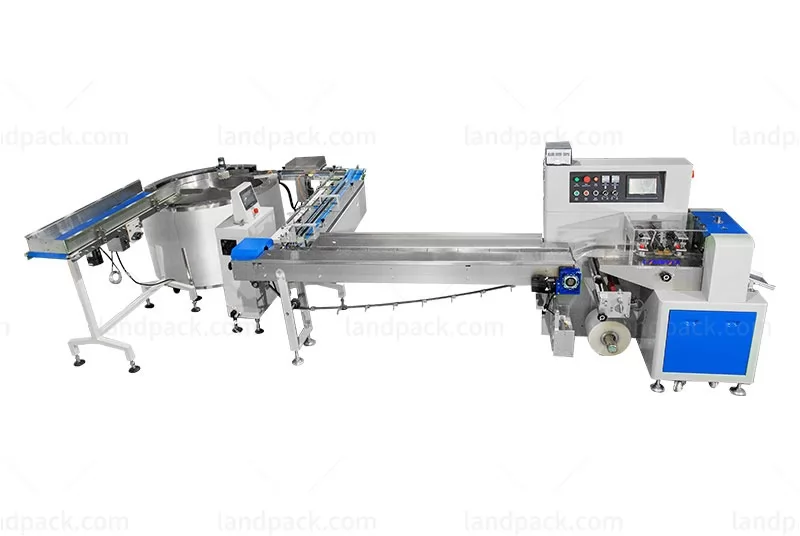 Automatic Biscuit Cookies Flow Wrapping Packing Line