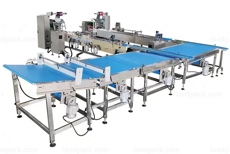 Automatic Snack Food Bar Candy Wafer Cookies Feeding Wrapping Packaging Line