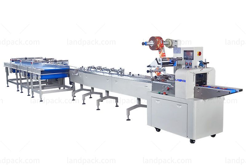 Automatic Biscuit Slice Bread Snack Food Feeding Packaging Line