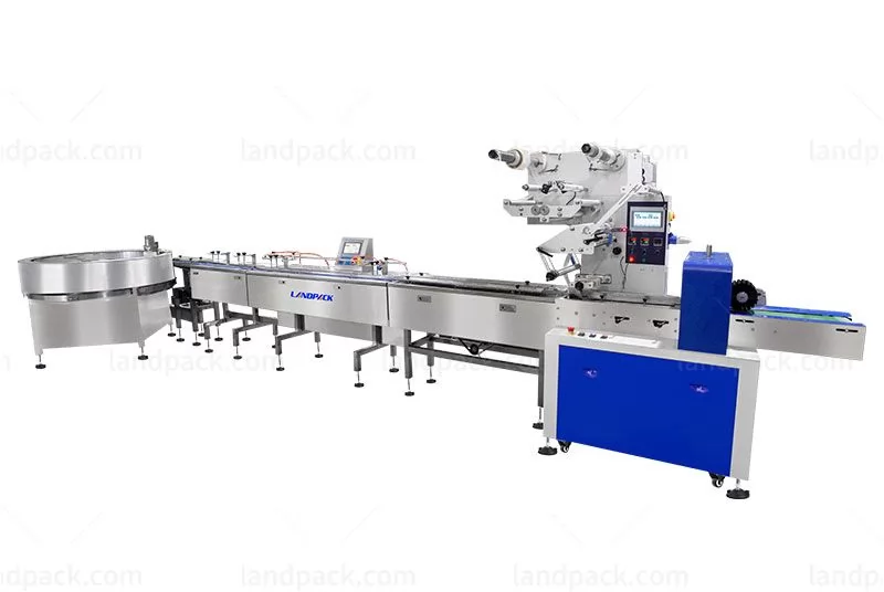 Automatic Protein Bar Horizontal Flow Wrapper Packing Machine Food Flow Packing Line